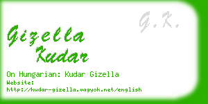 gizella kudar business card